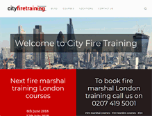 Tablet Screenshot of cityfiretraining.co.uk